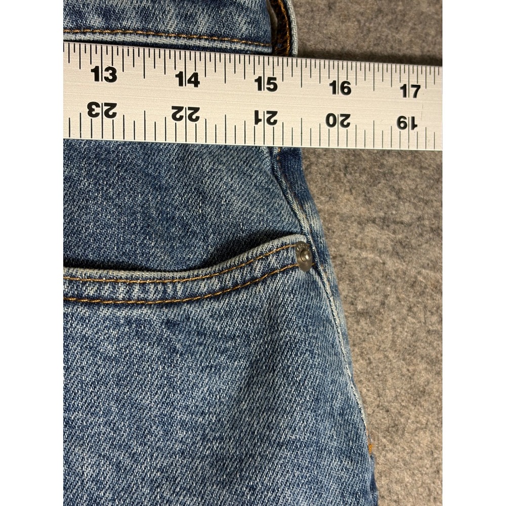 Everlane The Denim Pencil Skirt Blue Button Front Stretch Size 29 Womens - Picture 4 of 7